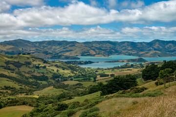Akaroa on Banks Peninsula in the Canterbury Region of the South Island of New Zealand. The area was...