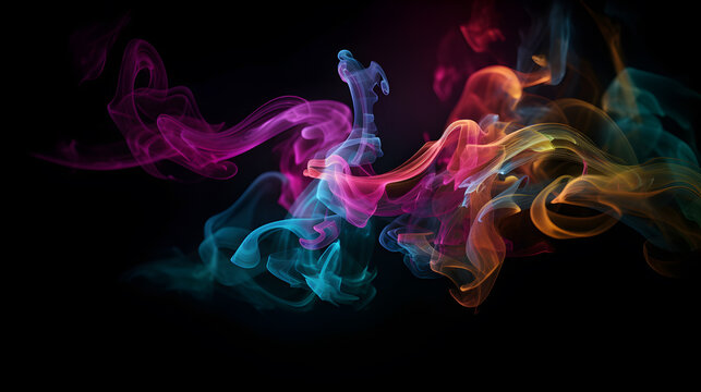 Abstract Colors Smoke as Wallpaper. created with Generative AI