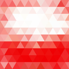 Obraz premium Red triangular background. Vector abstract graphics. Presentation template, advertising banner. Decor element. eps 10