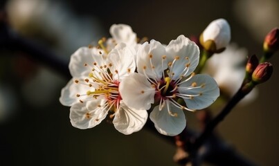 Cherry blossom in spring for background, generative AI
