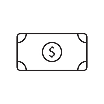 Money vector icon. Cash icon. Cash flat sign design. Money symbol. Cash outline icon. Dollar pictogram. UX UI icon