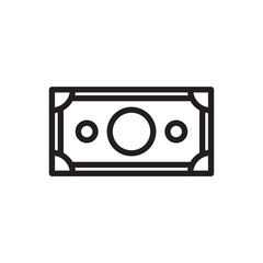 Money vector icon. Cash icon. Cash flat sign design. Money symbol. Cash outline icon. Dollar pictogram. UX UI icon