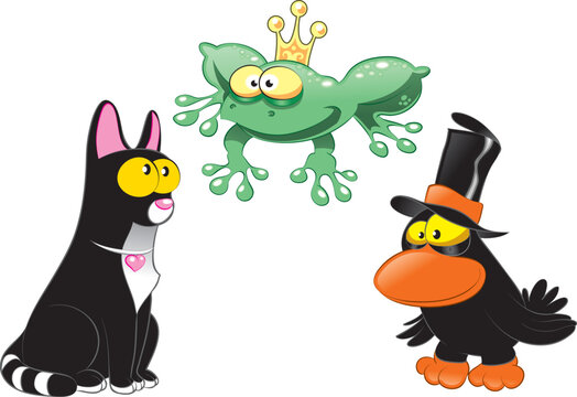 Halloween Animals, vector and cartoon characters