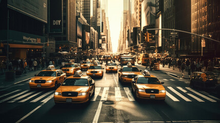 Fototapeta na wymiar Times Square. New York. Breathtaking travel destination place. Generative AI