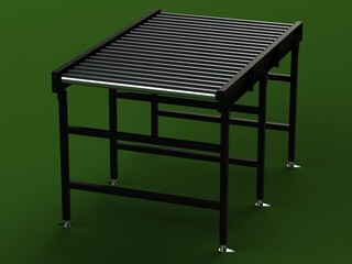Free Roller Conveyor 3D model