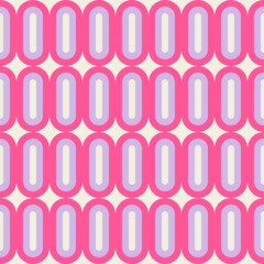 Essential geometric printable seamless pattern with abstract Minimal elegant line form stroke shapes in vibrant colors. Modern simple background in minimalist mid century style vector wall art