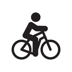 Bicycle vector icon. Bicycle flat sign design. Bicycle symbol pictogram. UX UI icon. Man on bicycle icon