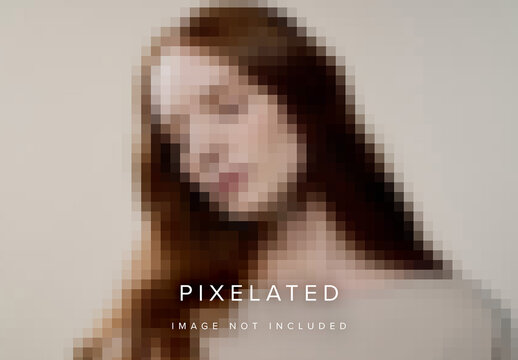 Pixelated Image Effect Mockup