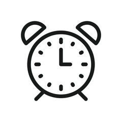 Alarm clock vector icon. Reminder clock vector flat sign design. Time watch symbol pictogram. UX UI icon