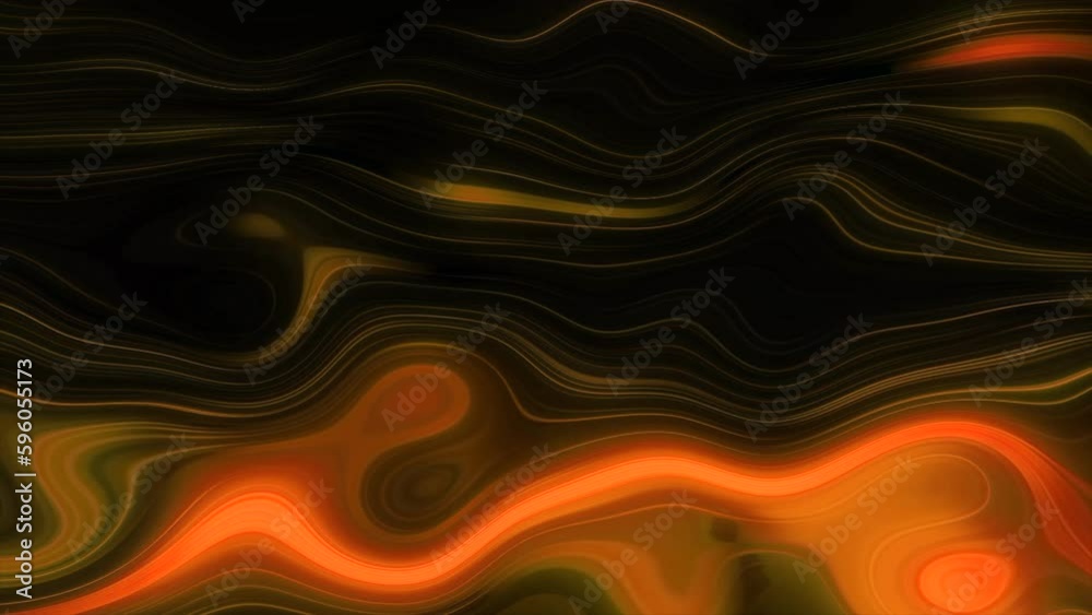 Poster pulsating neon pattern with curved lines. motion. bright neon flashing in marble pattern of lines. t