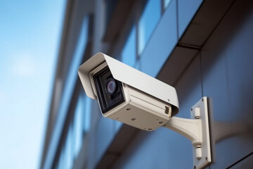 Fototapeta na wymiar security camera on a wall, cctv