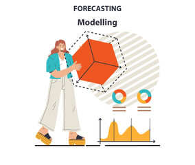 Modeling for business forecast. Employee planning a new project