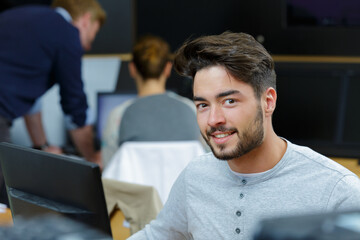 portrait of an it classroom student © auremar