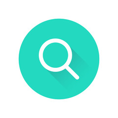 Search Find Magnifying Glass Circular Shadow Icon Vector Illustration