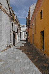 Fototapeta na wymiar Nardò view of the alleys of the historical centre.