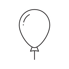 Air balloon vector icon. Air ball flat symbol. Helium balloon sign. Balloon linear symbol pictogram. UX UI icon