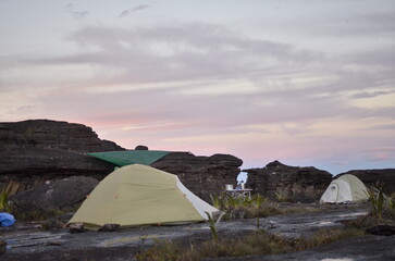 tent in the mountains