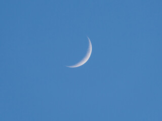 Obraz na płótnie Canvas Young moon, moon in the sky.