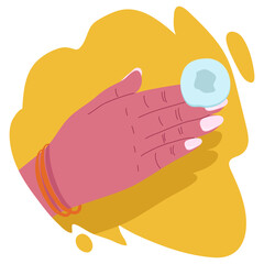 Female hands getting a manicure process. Professional beauty