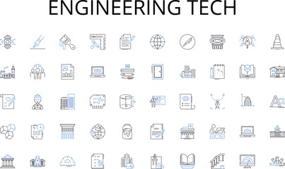 Engineering tech line icons collection. Intrusive, Meddlesome, Nosy, Prying, Interfering, Snooping, Gossipy vector and linear illustration. Pushy,Nosy-parker,Busy outline signs set