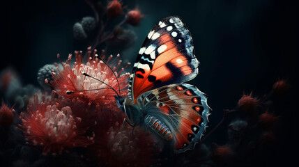 Fototapeta na wymiar Butterfly on a flower. Butterfly on a flower. Butterfly on a flower.generative ai