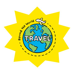 地球_アメリカ・ヨーロッパ・アフリカ_旅行2_飛行機_バクダン黄