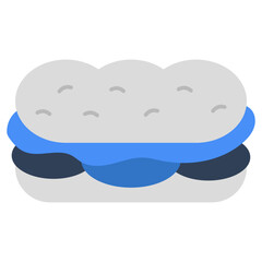 Modern design icon of hotdog burger