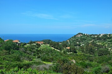 Fototapeta na wymiar Italy-view from Colle D´orano on the island of Elba