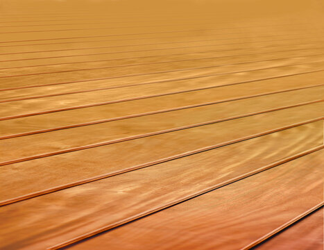 shiny floor of wooden sheets in perspective