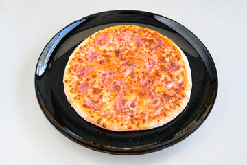 Delicious mixed pizza with rich content. Menu concept of choice and diversity. Karisik pizza