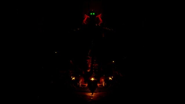 Plague Doctor VJ Loop &ndash; terrible plague doctor with crow-like skull come here from medieval Europe to cure you! This motion graphics is perfect to use in your next halloween and gothic parties 
