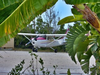 Sportflugzeug auf runway