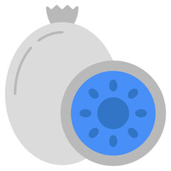 Pomegranate fruit icon, flat vector design