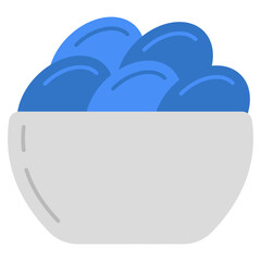 Eggs bowl icon, editable vector