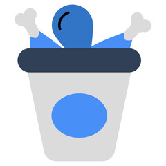 A perfect design icon of drumstick bucket 