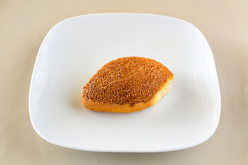 Turkish pastry product , tasty pogaca. Turkish Pastries; pogaca, borek, acma, ay coregi at patisserie showcase.