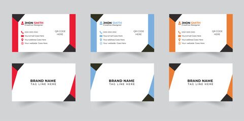Naklejka na ściany i meble Creative and modern business card template Corporate Business Card Minimal Business Card Modern Business Card Creative and Clean Business Card creative business card Vector illustration Visiting card
