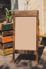 Chalkboard menu sign mockup - Copy space menu blank blackboard sign empty space for advertising