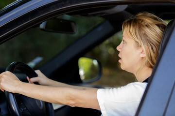 picture of surprised female driver