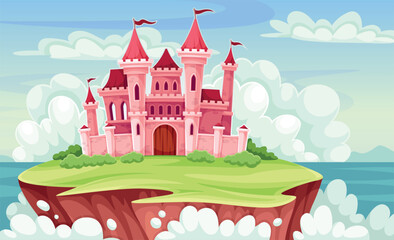 Magic castle on island