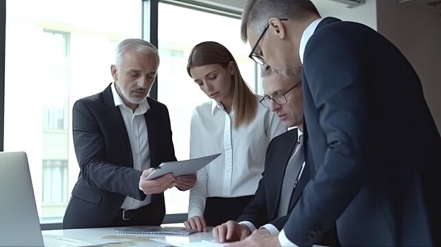A consultative team of consultants advising a company of executives. Generative