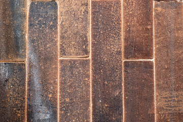 Rust stained fake brick wall texture