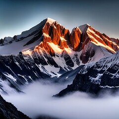 sunrise in the mountains