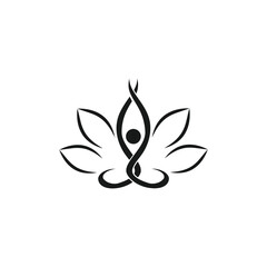 yoga health and wellness logo design
