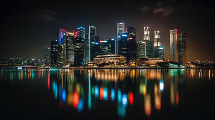 Singapore. Breathtaking travel destination place. Generative AI