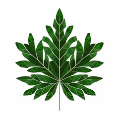 Fototapeta na wymiar impressive leaf logo, nature vector, healthy lifestyle, nature illustration, minimalism, white background, by ai generative