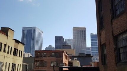 Buildings in the city. City skyliner. Generative AI