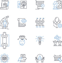 Vision and Foresight line icons collection. Perception, Insight, Anticipation, Perspective, Preview, Premonition, Expectation vector and linear illustration. Prophecy,Forecast,Intuition outline signs