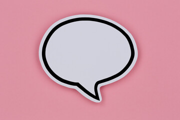 Speech bubble with copyspace copy space communication concept talking