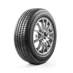 car wheel isolated on white background. Generative AI